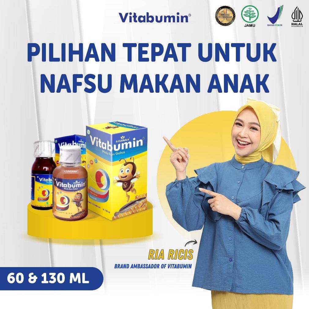 

(Terbaru) Vitabumin Madu Albumin Ikan Gabus / Madu Anak Vitabumin 60ml & 130ml (Terlaris)