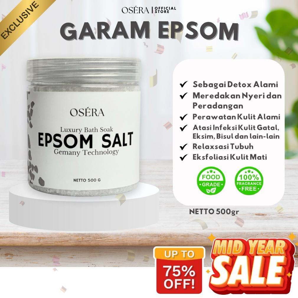 

(Terbaru) OSERA GERMANY EPSOM SALT / GARAM EPSOM / GARAM INGGRIS / 100% MAGNESIUM SULFAT (500 gram) / GARAM MANDI / GARAM SPA / GARAM AROMATHERAPY / GARAM MANDI (Terlaris)