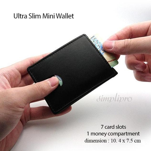 Dompet Kulit Pria Tipis Mini Slim Wallet (Kulit Sapi Asli)