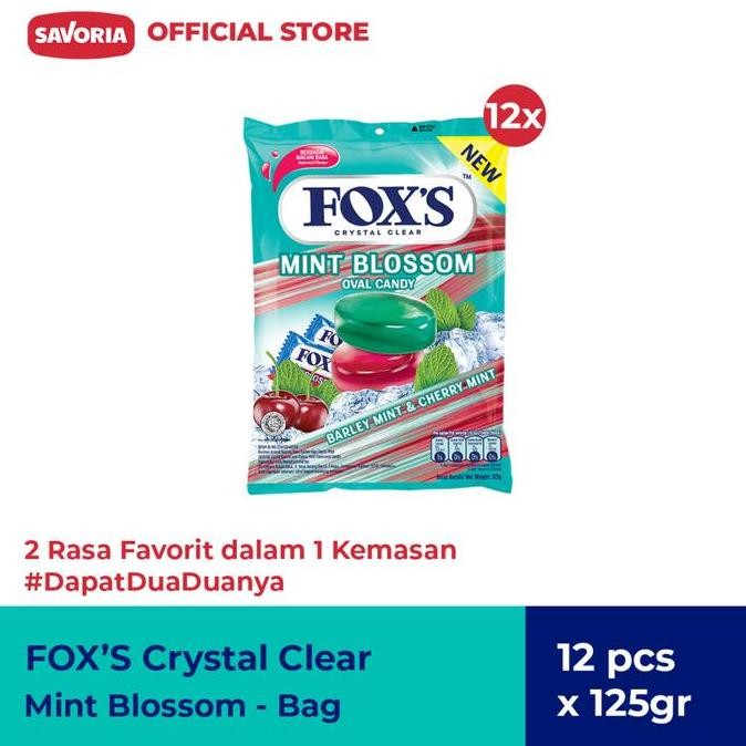 

FOX'S Mint Blossom Bag - Permen Wangi Mint 12 Pcs x 125g