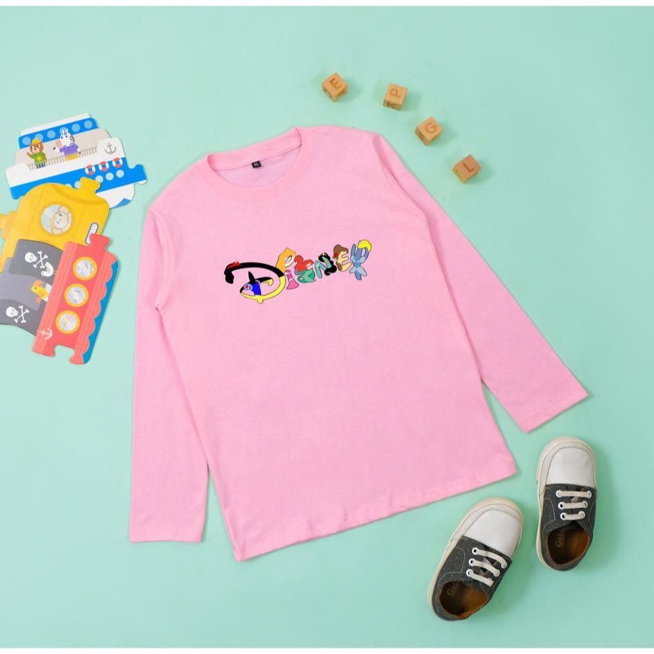 Am67 Baju Kaos Anak Perempuan Disney Lengan Panjang Usia 1-12 Tahun Kaos Katun Anak Kaos Import Anak
