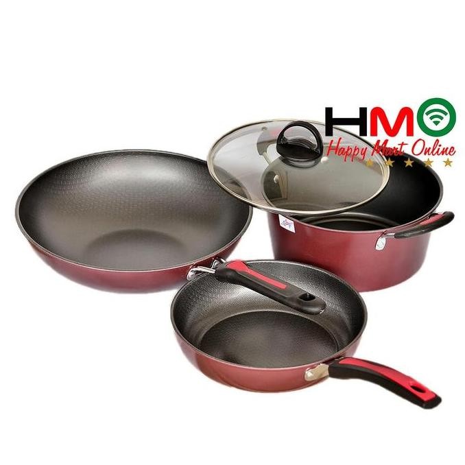 Panci Set Teflon 4 Pcs Set Anti Lengket GSF