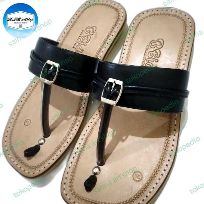 """] sandal kulit tarumpah pria