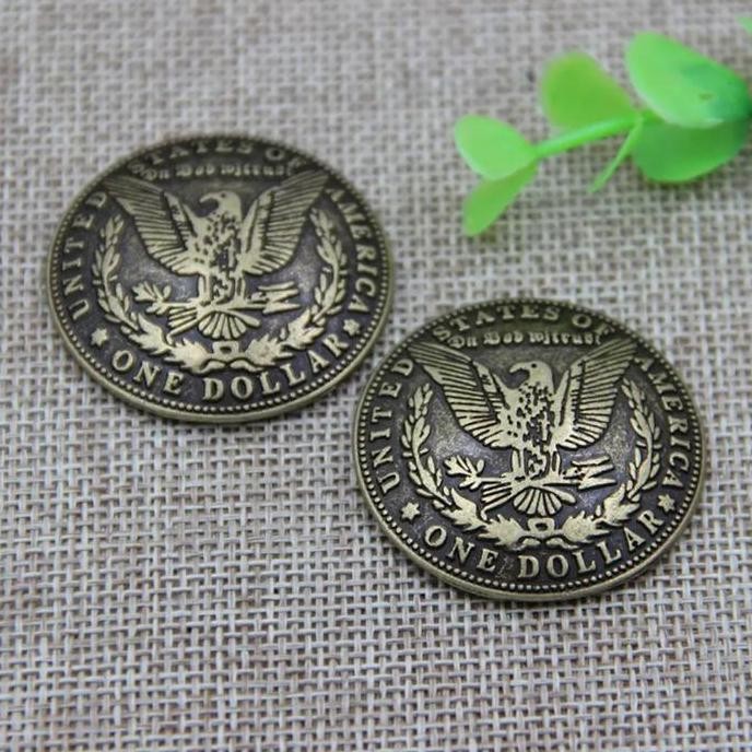 

Ready...Ready...Ready...] Antique Eagle Dollar Pattern Round Screwback Concho | Wallet Bag Belt Leather Craft Accessories