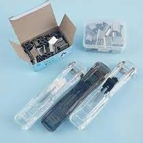 

Terlaris! Reusable Stapler/ Reusable Paper Clipper/ Stapler Bisa Dipakai Ulang/ Kliper Penjepit Kertas Stapler Dorong Paper Clips Poratble Stainless Steel Terlaris!