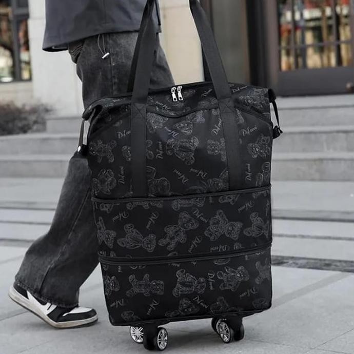 Hanke Tas Trolly Roda Trolley Koper Travel Slempang HandBag - BK3300