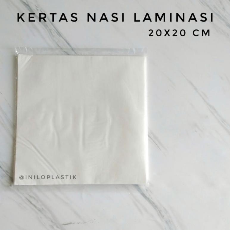 

Io-98 Im31 Fs-6 Kertas Nasi Laminasi Putih 20X20 Cm / Kertas Nasi Kfc @1Pack Berkualitas Io-98