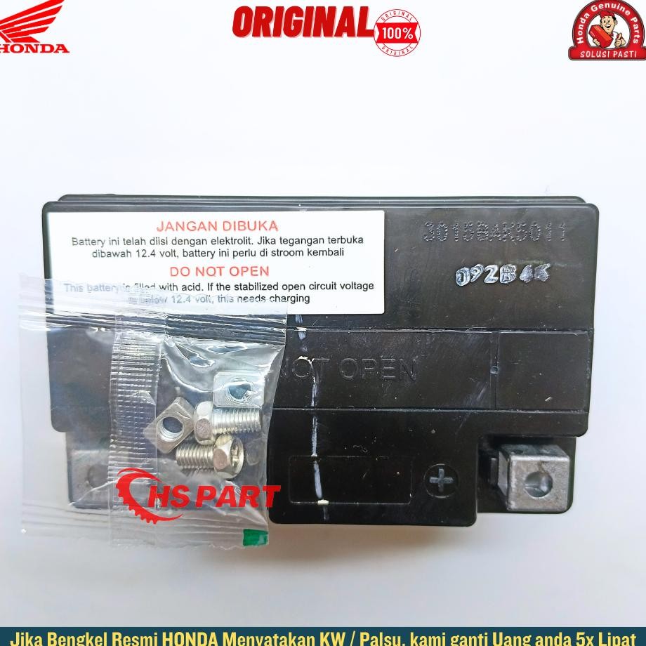 Termurah Aki Motor Kering Beat Karbu Scoopy Spacy Vario 110 Cw Lama Karbu Original Ahm Honda 100% Sa