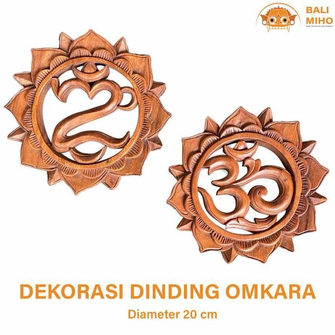 

,,,,,,,] Dekorasi Dinding Omkara dan Omkara Padma 20 cm - Omkara Kayu