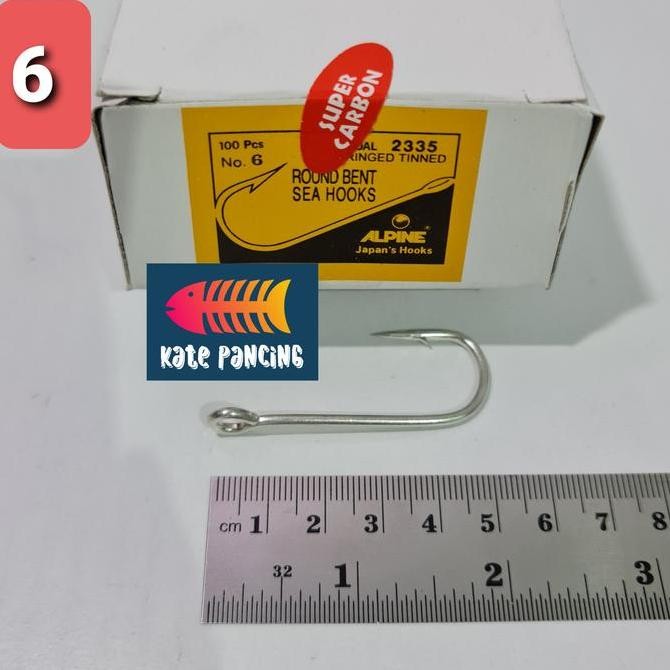 Mata Kail Pancing Hook Alpine 2335 no 6 (Grosir min 10 ktk)