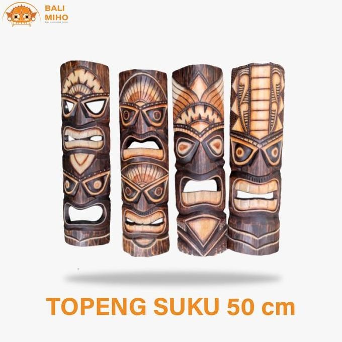 ] Dekorasi Dinding Patung Topeng Suku Tiki Suku Etnik Hiasan Dinding