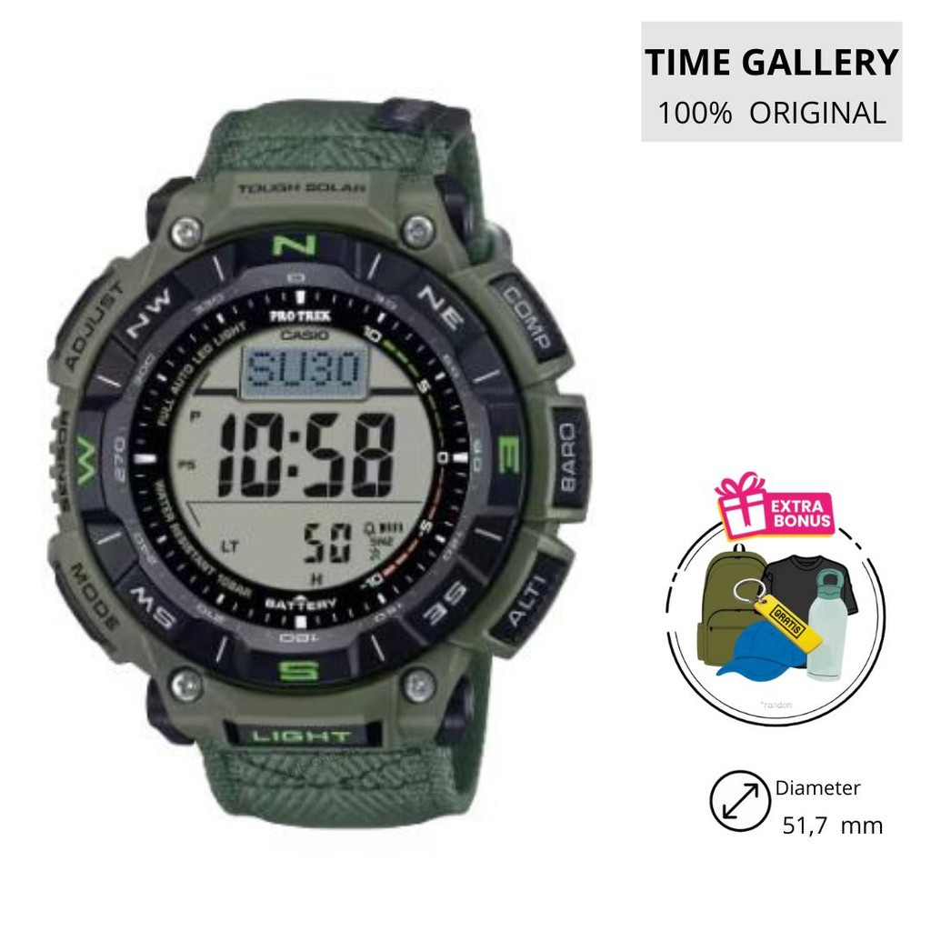 Jam tangan original casio protrek ori prg-340b-3dr prg340b3dr prg340b 3dr 3d 3 prg340 340 340d 340l