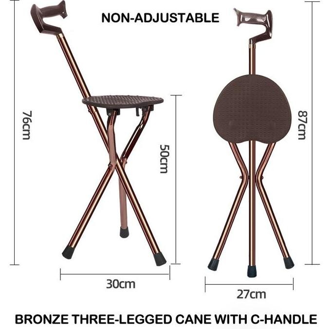 Tongkat Kursi Tongkat Duduk Lipat,Kursi Lipat Sholat,Tongkat Lipat Travel Tongkat Jalan Tongkat Loga