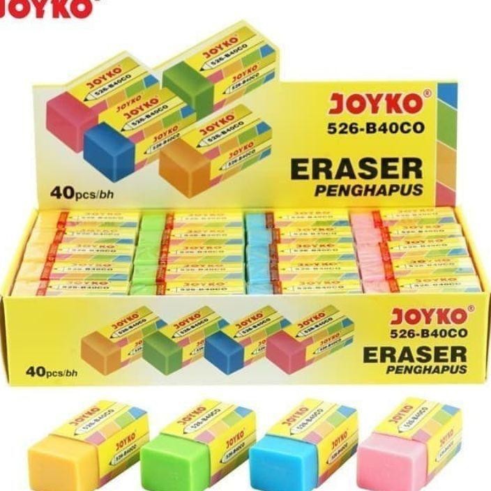 

Eraser Penghapus Kecil Joyko B40Co Warna 1Pak