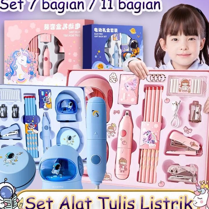 

11 In 17 In 1 Set Alat Tulis Listrik Penghapus Pensil Rautan Pensil Siswa Hadiah Musim Sekolah Hadiah Hari Ulang Tahun Hari Anakanak Kegiatan Hadiah Kecil Kotak Hadiah Alat Tulis