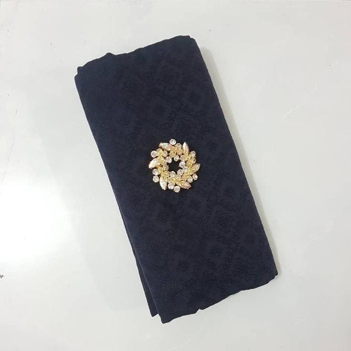 Kain batik viscose hitam polos