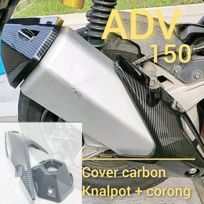 Termurah Cover Knalpot + Cover Corong Knalpot Adv 150 Carbon