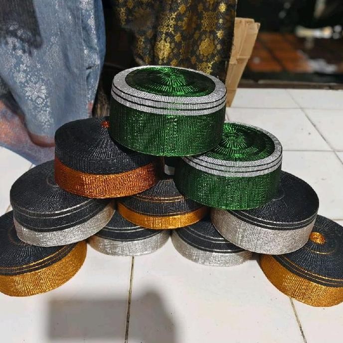 songkok recca tembaga hijau silver