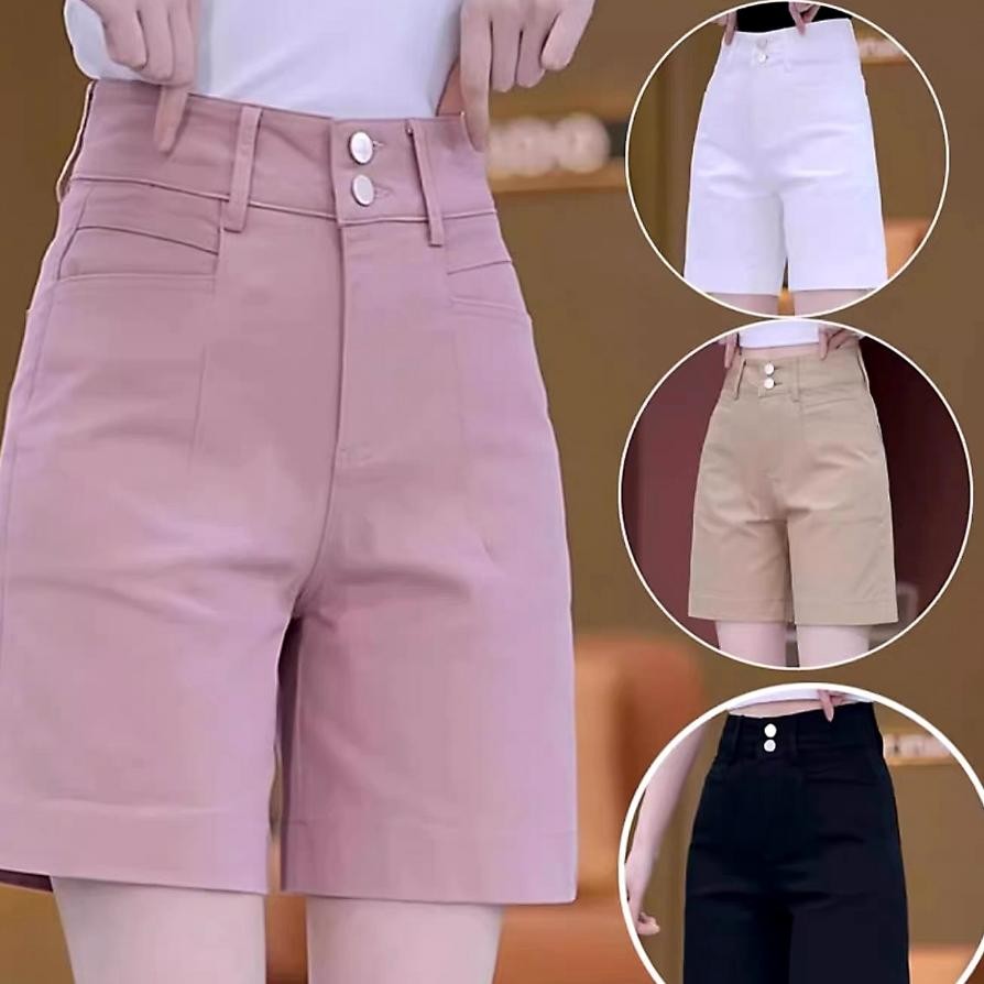 Celana Jeans Pendek Wanita Celana Selutut Celana Jeans Pendek Longgar Korea Style Casual