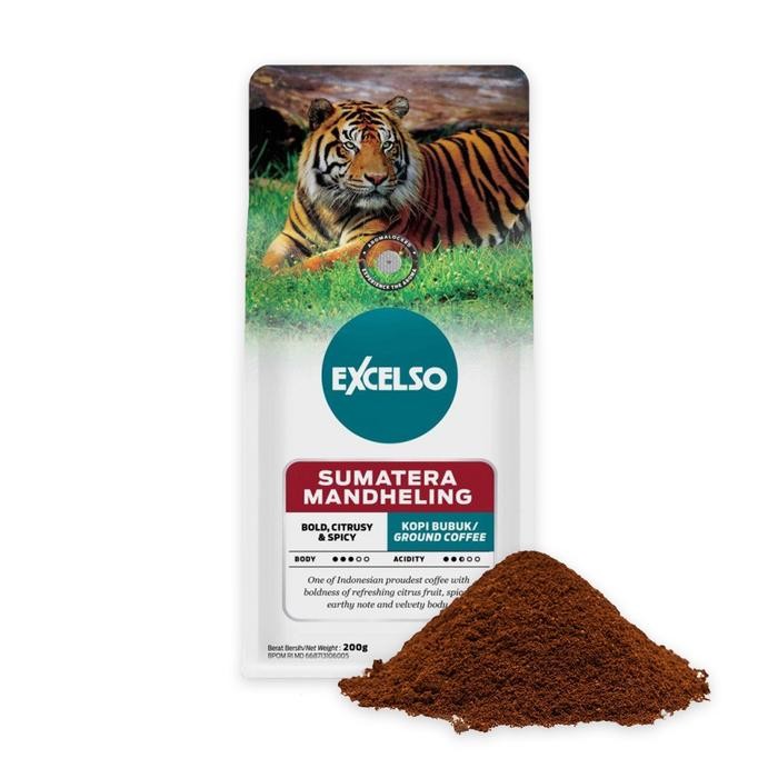 

Excelso Kopi Sumatera Mandheling Bubuk 200g Sumatera Mandheling Ground 200Gram