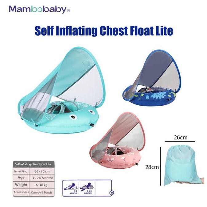 Mambobaby Self Inflating Chest Float Lite Pelampung Bayi Renang Anak Outdoor Alat