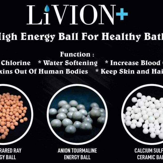 TERLARIS - LiVION+ Rill Jenis Bola Ion untuk Shower LiVION+
