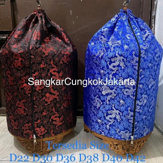 TERMURAH - Kerodong Sangkar Cungkok Double Layer Motif Naga Ori Cungkok