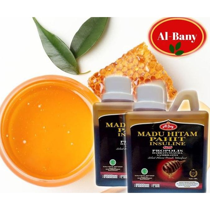 

Paket Super Madu Hitam Pahit Al-Bany Nett 500Gr Plus Daun Insuline