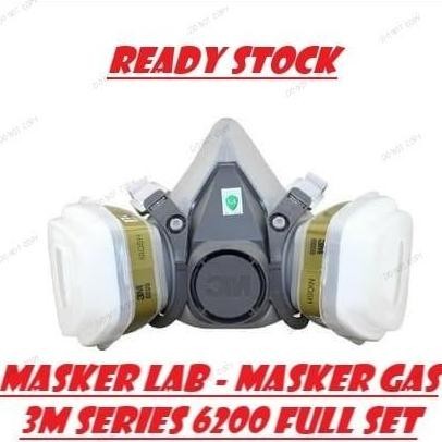 3M Masker Gas Respirator Masker Cat Masker Lab - 6200 3M 2108