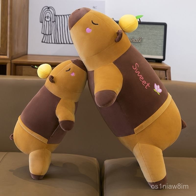 Boneka Plush Capybara Boneka Capybara Berbaring Plushie