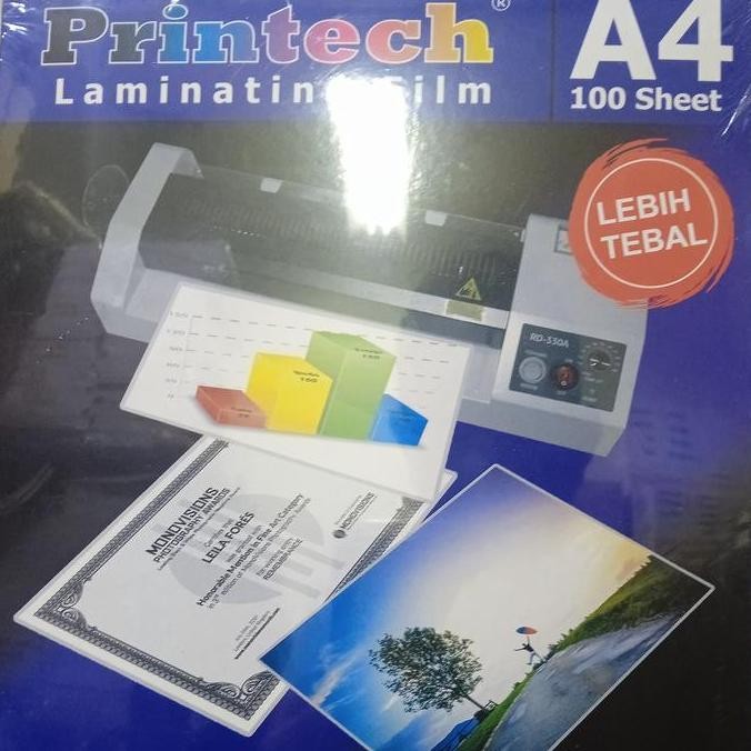 

Laminating Plastik Printech A4 - 100 Micron - 22 X 30 Cm Co