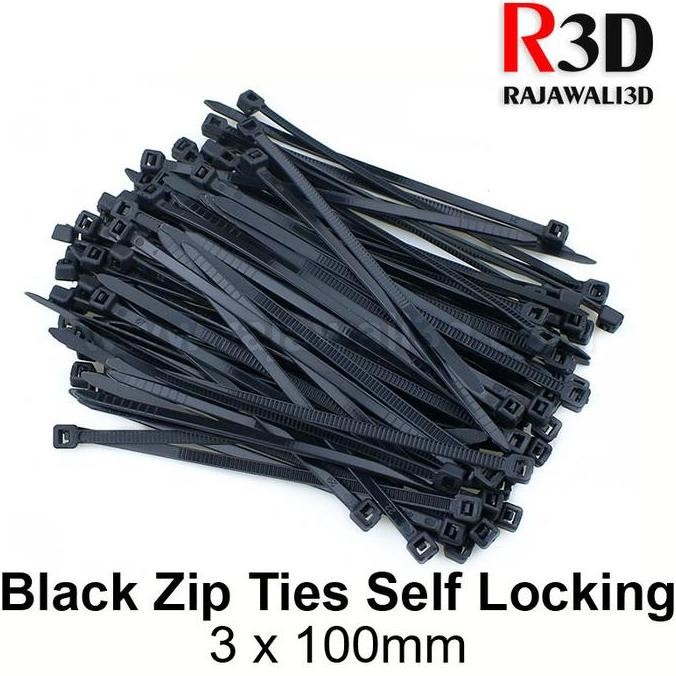 

High Quality Self Locking Nylon Cable Zip Ties 3 x 100mm (50pcs)