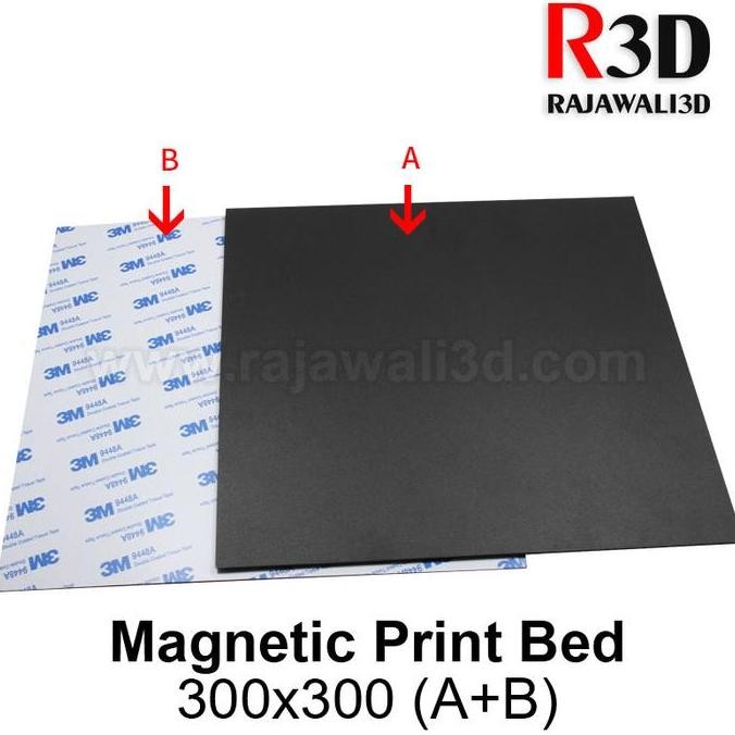

Print Bed Magnetic Buildtak Magnetik 300x300 part A and B - Atas Bawah
