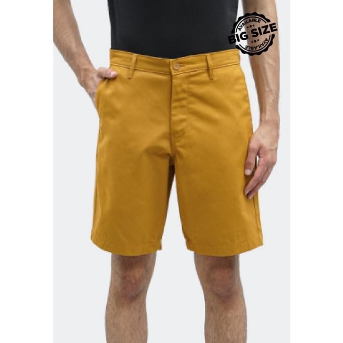 Viral Manzone - Celana Pendek Bermuda Pria Casual Slim Fit Arion - Mustard Pl30