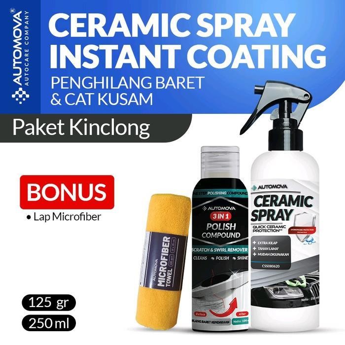 Sale Paket Pengkilap Body Motor Kusam Dan Pelindung Body Motor / Cs250 - Com100 - Lap Qw-45