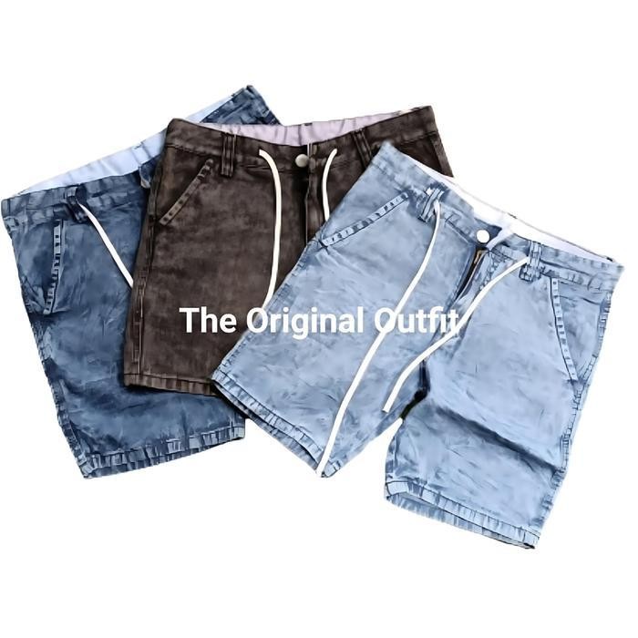 Special Celana Pendek Pria Chino Denim Jeans Wash Premium /Celana Chino Pendek Ah