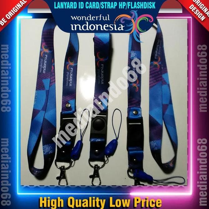 

DB123 }} Lanyard Tali Gantungan ID Card Wonderful Indonesia Free Strap HP/Flashdisk