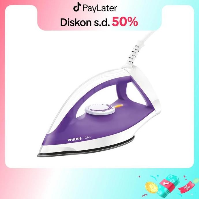 TERBARU - Philips Setrika Kering Diva GC22, Tapak Non-Stick, gosokan, seterika, seterika philips, go