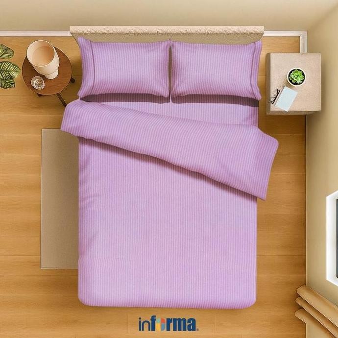 INFORMA 180X200 CM SET 5 PCS SEPRAI KING MICROFIBER EMBOSS - UNGU
