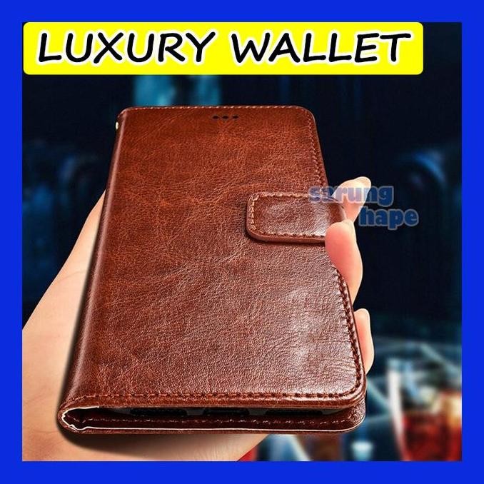 DI30 - Case Samsung Galaxy J6 Plus - Dompet HP Kulit Leather Flip Wallet Case