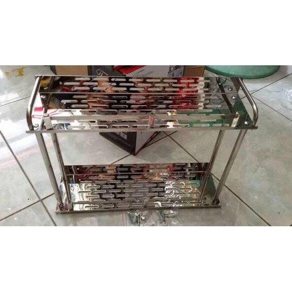 rak 2 susun stainless tempat sabun 40cm