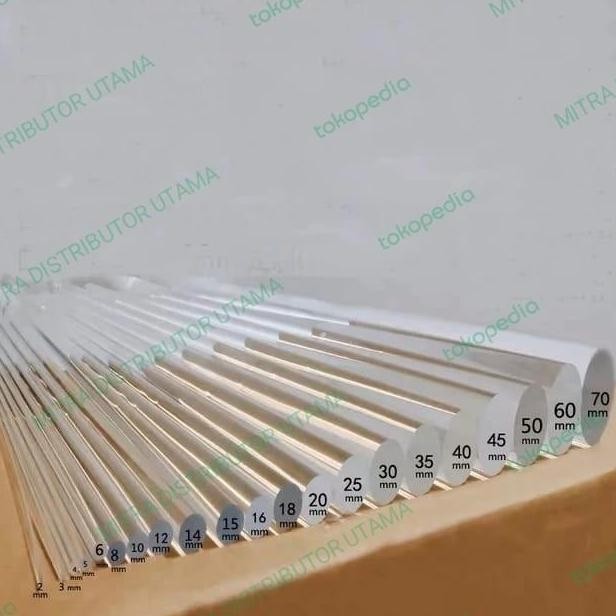 

Akrilik Rod Bening Acrylic Clear Batangan 10 12 15 20 25 30 35 45 50 55 65 75 85 90 100 Mm Kualitas Terbaik Harga Termurah