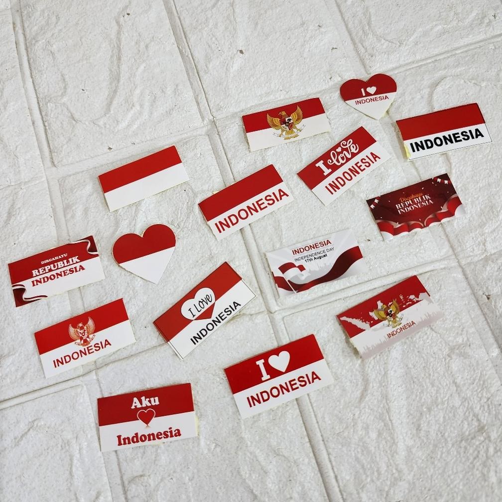 

Ew64 Stiker Pipi Bendera Merah Putih / Stiker Pipi Hut Dirgahayu Ri /Aksesoris 17 Agustus