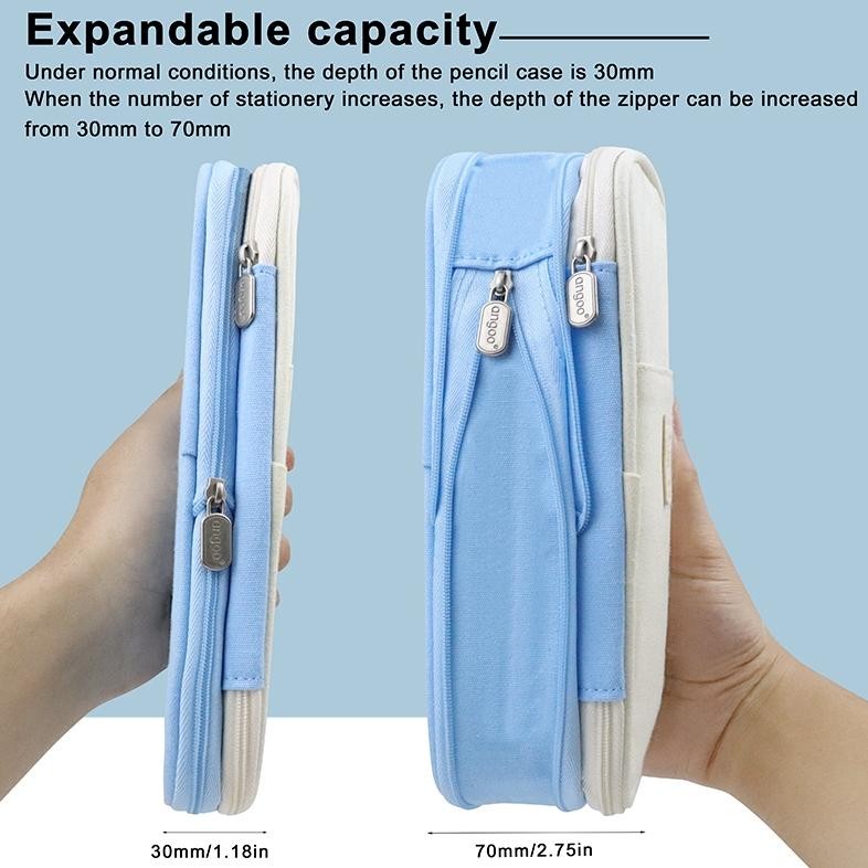 

Ede-78 [Cod] Kotak Pensil Angoo Kawaii Purple Pencil Cases Large Capacity Pen Bag Pouch Holder Box For Girls Office Student Stationery Organizer School Supplies