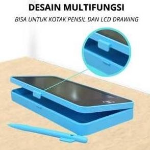 

Uk-68 Kotak Pensil Drawing Box 2 In 1 Tempat Penyimpanan Pensil + Lcd Drawing Papan Coret Kreatif Anak Writing Board Digital Pad Edukasi