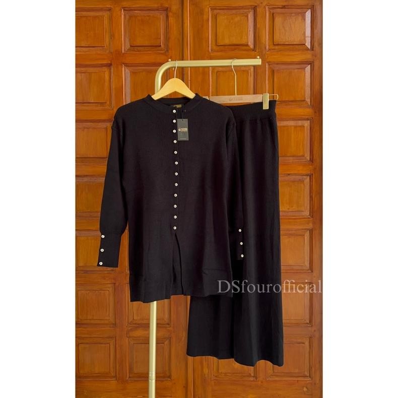 Oneset Kulot Kanza Tunik Rajut Premium/ setelan Kulot Rajut Premium (Kulot + Atasan)
