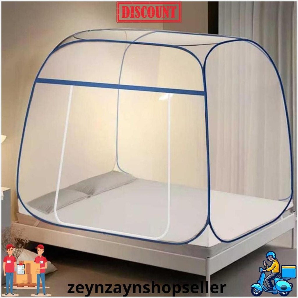 220X220 Kelambu Lipat Selambu Lipat Kelambu Tenda Original Jumbo Perlengkapan Kamar Tidur Terlaris