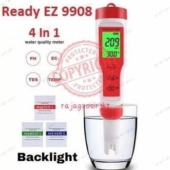 PH METER EZ9908 PH TDS EC TEMPERATURE METER TESTER SUHU HIDROPONIK EZ 9908 ORIGINAL DAN TERPERCAYA