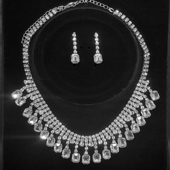 Per Kalung Set Anting -  Kalung Pernikahan Set - Kalung Anting Liontin KS