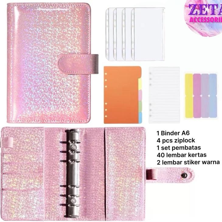 

Notebook Agenda Binder Menabung C Aesthetic Size A6 Ziplo Binder Note Book Bn02